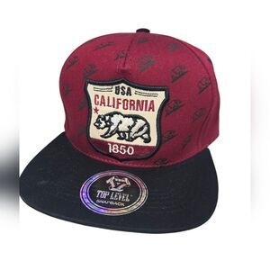 Top Level California 1850 Snapback Baseball Cap NWT